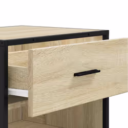 vidaXL Shoe Rack Smoked Oak 48x38x97.5 cm Engineered Wood shoe storage - sonoma oak - Additional view 7