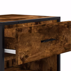 vidaXL Shoe Rack Smoked Oak 48x38x97.5 cm Engineered Wood shoe storage - smoked oak - Additional view 7