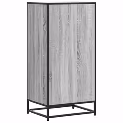 vidaXL Shoe Rack Smoked Oak 48x38x97.5 cm Engineered Wood shoe storage - grey sonoma - Additional view 5
