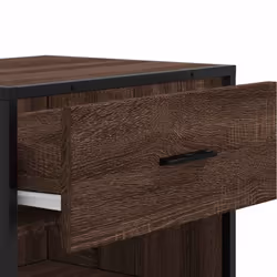 vidaXL Shoe Rack Smoked Oak 48x38x97.5 cm Engineered Wood shoe storage - brown oak - Additional view 7