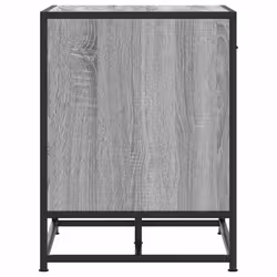 vidaXL Shoe Bench Entryway Bench Hallway Shoe Rack Engineered Wood and Metal - grey sonoma - Additional view 4