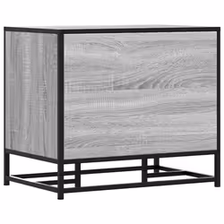 vidaXL Shoe Bench Entryway Bench Hallway Shoe Rack Engineered Wood and Metal - grey sonoma - Additional view 5