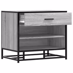 vidaXL Shoe Bench Entryway Bench Hallway Shoe Rack Engineered Wood and Metal - grey sonoma - Additional view 6
