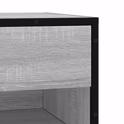 vidaXL Shoe Bench Entryway Bench Hallway Shoe Rack Engineered Wood and Metal - grey sonoma - Additional view 7