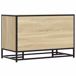 vidaXL Shoe Bench Black 80x40x53.5 cm Engineered Wood and Metal bench - sonoma oak - Additional view 5