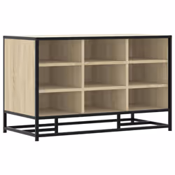 vidaXL Shoe Bench Sonoma Oak 84x40x53.5 cm Engineered Wood and Metal bench - sonoma oak