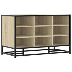 vidaXL Shoe Bench Sonoma Oak 84x40x53.5 cm Engineered Wood and Metal bench - sonoma oak
