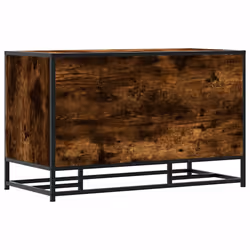 vidaXL Shoe Bench Sonoma Oak 84x40x53.5 cm Engineered Wood and Metal bench - smoked oak - Additional view 5