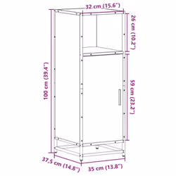 vidaXL Bathroom Cabinet Vanity Unit Cupboard Sink Cabinet Engineered Wood - sonoma oak - Additional view 3