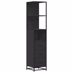 VidaXL 849244, Black, Metal, Wood, 60 kg, 350 mm, 375 mm, 1660 mm