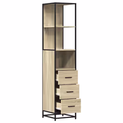 vidaXL Bathroom Cabinet Grey Sonoma 35x37.5x166 cm Engineered Wood - sonoma oak - Additional view 5