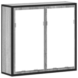 vidaXL Bathroom Mirror Cabinet Wall Mounted Cabinet Cupboard Engineered Wood - grey sonoma