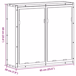 vidaXL Bathroom Mirror Cabinet Wall Mounted Cabinet Cupboard Engineered Wood - grey sonoma