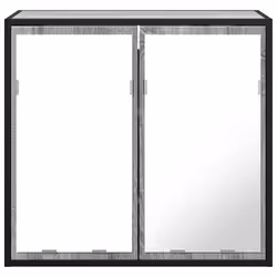 vidaXL Bathroom Mirror Cabinet Wall Mounted Cabinet Cupboard Engineered Wood - grey sonoma - Additional view 4