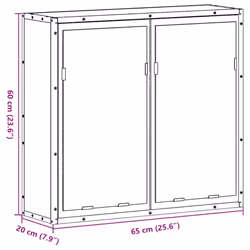 vidaXL Bathroom Mirror Cabinet Wall Mounted Cabinet Cupboard Engineered Wood - brown oak