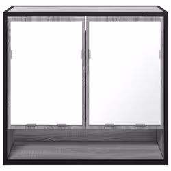 vidaXL Bathroom Mirror Cabinet Smoked Oak 65x20x60 cm Engineered Wood - grey sonoma - Additional view 4