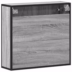 vidaXL Bathroom Mirror Cabinet Smoked Oak 65x20x60 cm Engineered Wood - grey sonoma - Additional view 6