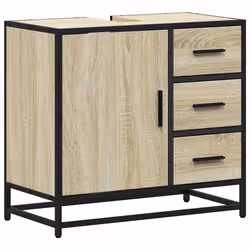 VidaXL 849275, Oak, Metal, Wood, 60 kg, 650 mm, 330 mm, 600 mm