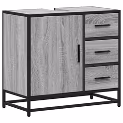 VidaXL 849277, Grey, Oak, Metal, Wood, 60 kg, 650 mm, 330 mm, 600 mm