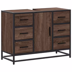 VidaXL 849283, Brown, Metal, Wood, 60 kg, 800 mm, 330 mm, 600 mm