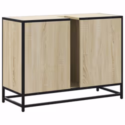 vidaXL Bathroom Sink Cabinet Smoked Oak 80x33x60 cm Engineered Wood - sonoma oak - Additional view 7