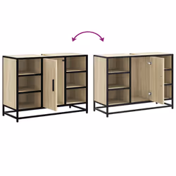 vidaXL Bathroom Sink Cabinet Smoked Oak 80x33x60 cm Engineered Wood - sonoma oak - Additional view 8