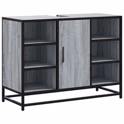 VidaXL 849292, Grey, Oak, Metal, Wood, 60 kg, 800 mm, 330 mm, 600 mm
