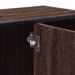 vidaXL Bathroom Sink Cabinet Smoked Oak 80x33x60 cm Engineered Wood - brown oak - Additional view 9