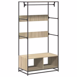 vidaXL Wardrobe Closet Cupboard Clothes Storage Organiser Engineered Wood - sonoma oak