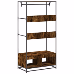 vidaXL Wardrobe Closet Cupboard Clothes Storage Organiser Engineered Wood - smoked oak - Additional view 5