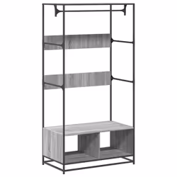vidaXL Wardrobe Closet Cupboard Clothes Storage Organiser Engineered Wood - grey sonoma