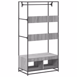 vidaXL Wardrobe Closet Cupboard Clothes Storage Organiser Engineered Wood - grey sonoma - Additional view 5