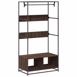 vidaXL Wardrobe Closet Cupboard Clothes Storage Organiser Engineered Wood - brown oak
