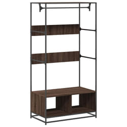 vidaXL Wardrobe Closet Cupboard Clothes Storage Organiser Engineered Wood - brown oak