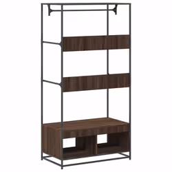 vidaXL Wardrobe Closet Cupboard Clothes Storage Organiser Engineered Wood - brown oak - Additional view 5