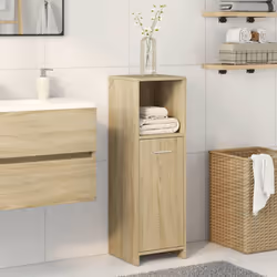 vidaXL Bathroom Cabinet Storage Cupboard Cabinet Sonoma Oak Engineered Wood