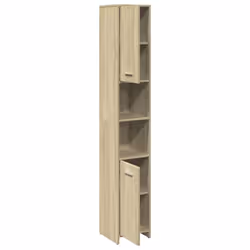 vidaXL Bathroom Cabinet Storage Cabinet Vanity Unit Sonoma Oak Engineered Wood - Additional view 4