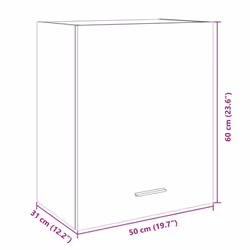 vidaXL Wall Mounted Cabinet Hanging Storage Cabinet Sonoma Oak Engineered Wood