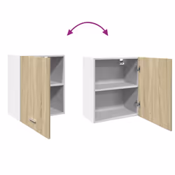 vidaXL Wall Mounted Cabinet Hanging Storage Cabinet Sonoma Oak Engineered Wood - Additional view 7