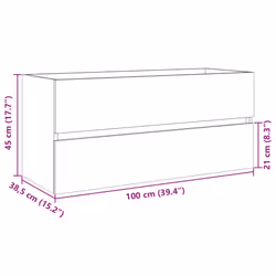 vidaXL Bathroom Sink Cabinet Storage Vanity Unit Sonoma Oak Engineered Wood - Additional view 10