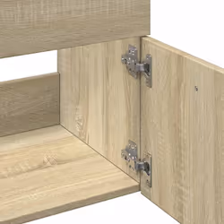 vidaXL Bathroom Furniture Set 2 Piece Sink Cabinet Sonoma Oak Engineered Wood - Additional view 8