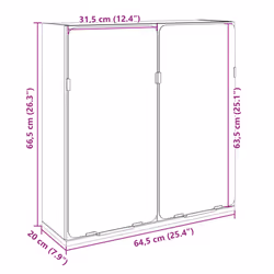 vidaXL Bathroom Mirror Cabinet Wall Mounted Cabinet Sonoma Oak Engineered Wood
