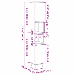 vidaXL Bathroom Cabinet Storage Cabinet Vanity Unit Sonoma Oak Engineered Wood - Additional view 7
