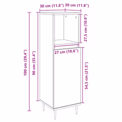 vidaXL Bathroom Cabinet Storage Cabinet Vanity Unit Sonoma Oak Engineered Wood - Additional view 9