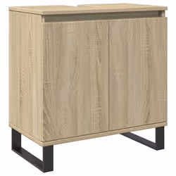 vidaXL Bathroom Cabinet Storage Cupboard Cabinet Sonoma Oak Engineered Wood