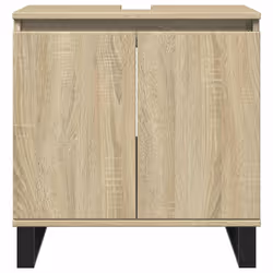 vidaXL Bathroom Cabinet Storage Cupboard Cabinet Sonoma Oak Engineered Wood