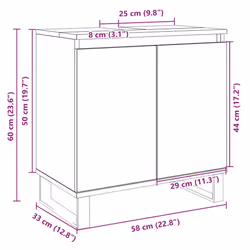 vidaXL Bathroom Cabinet Storage Cupboard Cabinet Sonoma Oak Engineered Wood