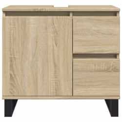 vidaXL Bathroom Cabinet Storage Cabinet Vanity Unit Sonoma Oak Engineered Wood - Additional view 7