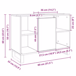 vidaXL Bathroom Cabinet Storage Cabinet Vanity Unit Sonoma Oak Engineered Wood - Additional view 9