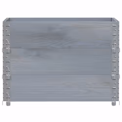 vidaXL Pallet Collars Garden Raised Bed Vegetable Planter Box Solid Wood Pine - grey, 80 x 60 cm/ 3 pcs - Additional view 2